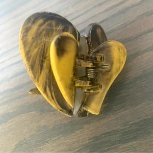 Double Heart Hair Grip Vintage Rare